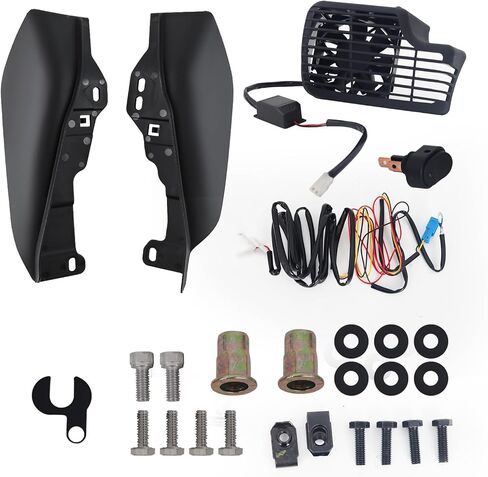 Mid Frame Air Deflector Heat Shields Windshield Deflector with Cool Fan for Harley CVO Road Glide Street Glide 2023-2025,FLHX FLTRX FLTRXSTSE 2024-2025 FLHXU 2025 Accessories in Kuwait