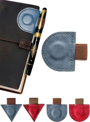 Vintage Mark Bookmark with Pen Holder, Magnetic Leather Bookmarks for Men Women Kids Book Lovers, Personalized Magnet Bookmark Clip Page Markers for Student Teacher Gifts Reading Accessories in Saudi Arabia
