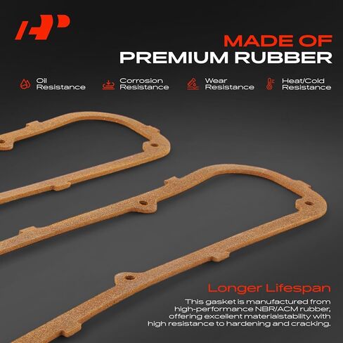 A-Premium Engine Valve Cover Gasket Set Compatible with Dodge Charger, Challenger, Dart, Aspen & Chrysler Town & Country, New Yorker & Plymouth Scamp, Valiant & Bristol 409 & Fargo B100 Van & Griffith in Kuwait