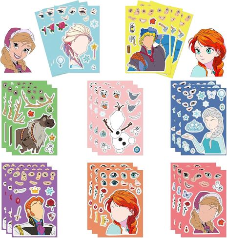24 Pcs Cute Cartoon DIY Stickers, Mixed & Matched with 8 Designed Characters Sticker for Party Decoration, Gift Idea, Reward, Decor in Kuwait