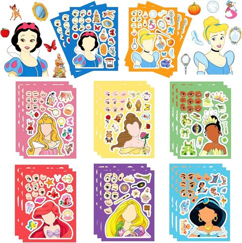 24 Pcs Cute Cartoon DIY Stickers, Mixed & Matched with 8 Designed Characters Sticker for Party Decoration, Gift Idea, Reward, Decor in Kuwait