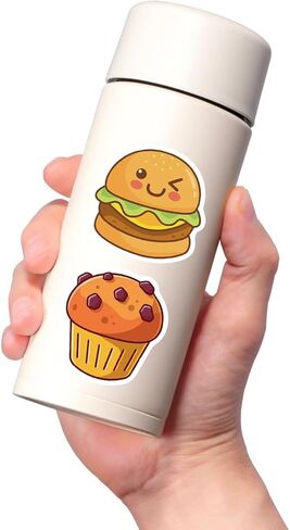 200pcs Food Stickers Set – Cute Food, Snack and Drink Stickers for Kids Boys Girls, Kawaii Waterproof Decal for Water Bottle Laptop Luggage Helmet Skateboard Snowboard Guitar Scrapbook Phone in Saudi Arabia