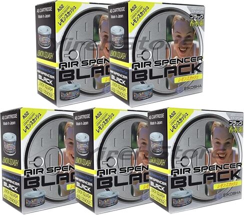 Eikosha Air Spencer Black Lemon Squash (A52) 5-packs, Heavy Duty, Last Long, JDM Japan Car Air Freshener in Saudi Arabia