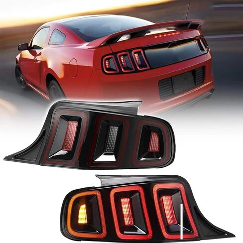 Sequential LED Tail Light Assembly For 2010-2014 Ford Mustang Passenger + Driver Sides Clear Lens Replacement Assembly in Saudi Arabia