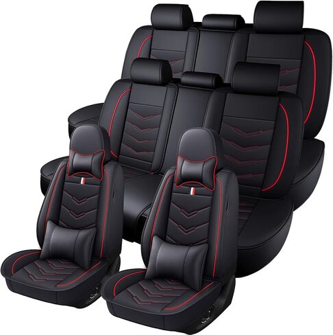 Car Seat Covers 7 Seats for KIA Sorento 2009-2026,Premium Nappa Leather Waterproof Durable Seat Covers,Compatible Airbag Easy Install Clean Full Sets(Standard,Black) in Kuwait