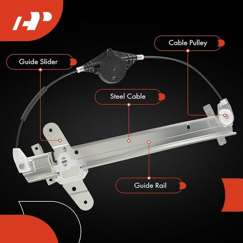 A-Premium Front Left Driver Side Electric Power Window Regulator Without Motor Compatible with Ford Crown Victoria 1992-2011 & Mercury Grand Marquis 1992-2011, Marauder 2003-2004 in Kuwait