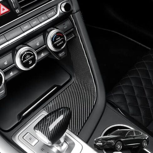 Cnaurda 1 Piece Carbon Fiber Pattern Car Central Gear Shift Panel Cover Interior Trim Compatible with Genesis G70 2019-2025 Accessories in Saudi Arabia