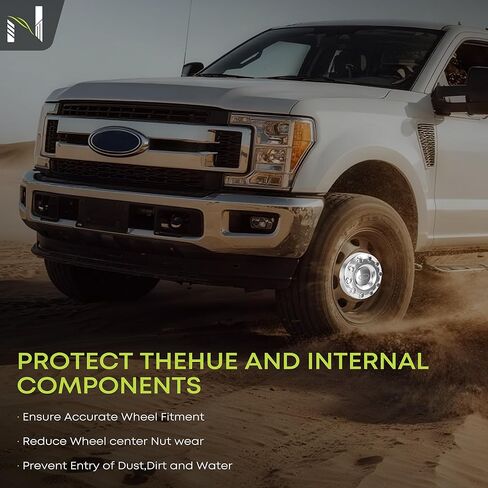 Front 10 Lug Wheel Center Cap Compatible with 2005-2016 Ford F-450 & F-550 Super Duty 2WD 19.5" Wheels，Wheel Cover Chrome Hubcap 5C3Z1130MA in Saudi Arabia