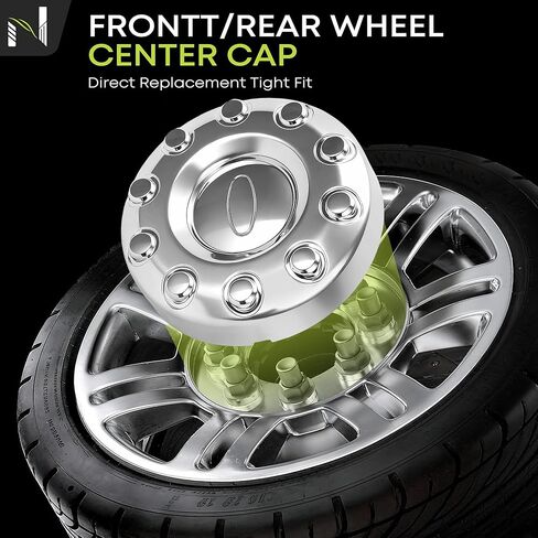 Front 10 Lug Wheel Center Cap Compatible with 2005-2016 Ford F-450 & F-550 Super Duty 2WD 19.5" Wheels，Wheel Cover Chrome Hubcap 5C3Z1130MA in Saudi Arabia
