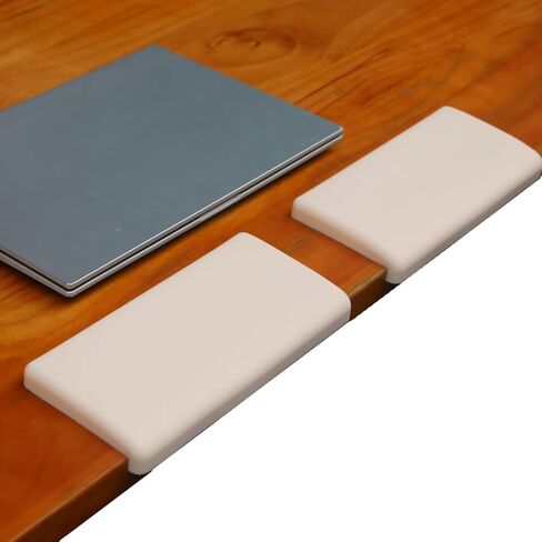 Universal Silicone L-Shaped Desk Edge Rest, 2-Piece Set, Ergonomic Office Support for Palm, Wrist, Forearm and Elbow, Fits L-Shaped and Standard Straight Desks (Warm Ivory) in Saudi Arabia