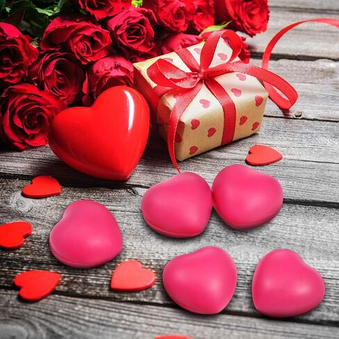 Sumind 50 Pcs Heart Shaped Stress Relief Balls 1.6"x 1.6" Squeeze Toys Slow Rising for Carnival Reward, Wedding Party Present Fillers,, Relieve Stress Toys (Rose Red Style) in Kuwait