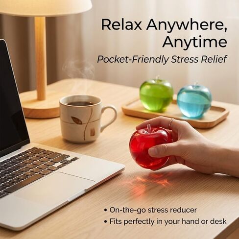 Apple Squishy, Slow Rising Stress Relief Toy Giant Jumbo Fruit Squeeze Fidget Cute Realistic Moldable Apples Shaped Squeezes Balls Relaxing Sensory Toy Soft Stress Squishy Birthday Gift in Saudi Arabia