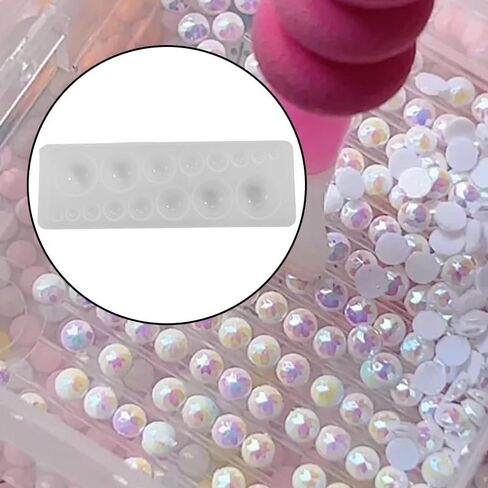 3Pcs Gem Silicone Mold - Round & Sphere Resin Pendant Molds for Jewelry Making, Earrings, DIY Crafting Projects in Kuwait