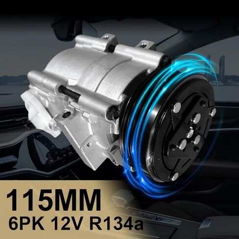 AC Compressor with Clutch Fits for Ford F-150 2004-2006 5.4L, Mustang 1996-2006 4.6L, for Lincoln Town Car 1994-2002, for Mercury Grand Marquis 1994-2002, CO 101290C, 0658129, 58129 in Kuwait