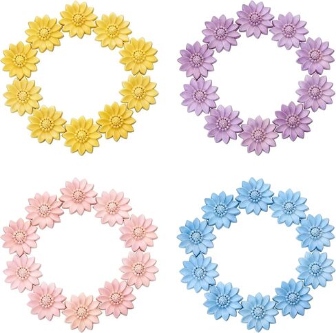 10-Pack Wood Rosettes Little Flowers Onlay Appliques (Dia-5cm/2), Unpainted Round Wood Appliques Decorative Carving Craft Decals for Home Chests Cabinet Door Cupboard Dresser Wardrobe Furniture Decor in Saudi Arabia