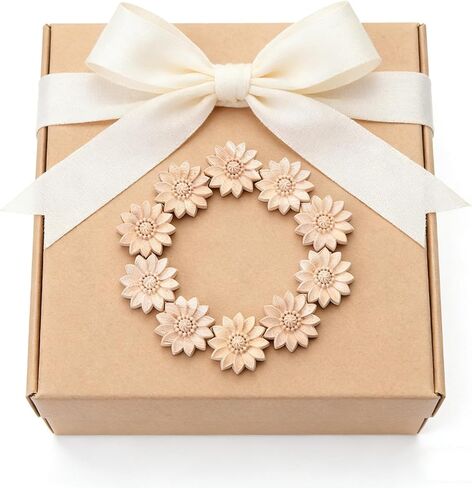 10-Pack Wood Rosettes Little Flowers Onlay Appliques (Dia-5cm/2), Unpainted Round Wood Appliques Decorative Carving Craft Decals for Home Chests Cabinet Door Cupboard Dresser Wardrobe Furniture Decor in Saudi Arabia