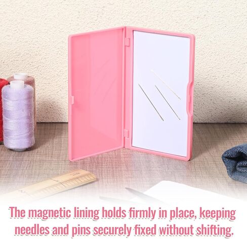 2Pcs Magnetic Needle Case Rectangle Magnetic Needle Holder Keeper Cross Stitch Sewing Knitting Pin Holder Case Organizer Storage Box for Pin Organizer in Kuwait