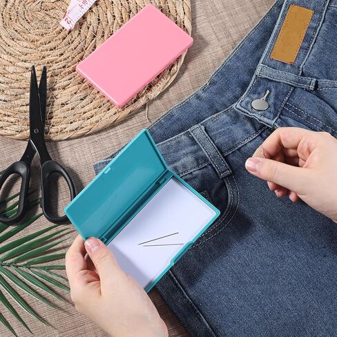 2Pcs Magnetic Needle Case Rectangle Magnetic Needle Holder Keeper Cross Stitch Sewing Knitting Pin Holder Case Organizer Storage Box for Pin Organizer in Kuwait