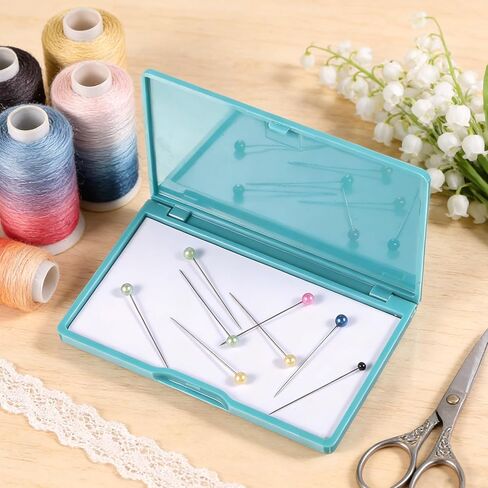 2Pcs Magnetic Needle Case Rectangle Magnetic Needle Holder Keeper Cross Stitch Sewing Knitting Pin Holder Case Organizer Storage Box for Pin Organizer in Kuwait
