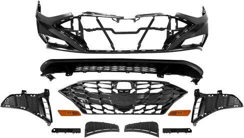 Sonata Bumper - New Complete Front Bumper Cover Upper Grill Set Fits 2020 2021 2022 2023 Hyundai Sonata SEL Luxury in Saudi Arabia