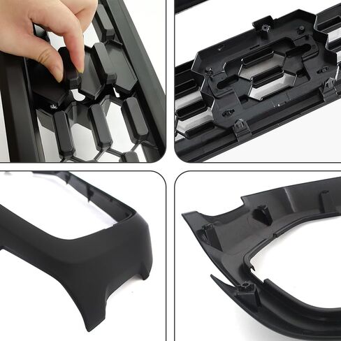 Front Bumper Assembly Body Kit Fit For 2016-2023 Toyota Tacoma Front Bumper With Grille Assembly & Fog Lights Set Black 12Pcs Replacement Accessories in Saudi Arabia