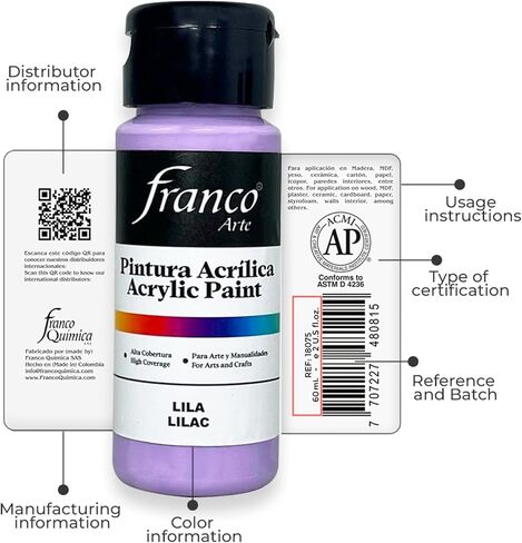 Acrylic Paint Water-Based, Quick-Drying Acrylics for Artists & Crafters, Non-Toxic, Multi-Surface Paint for Wood, Canvas, Paper, Ceramic, Stone, Fabric & DIY Projects Dark Brown 2 U.S fl oz in Kuwait