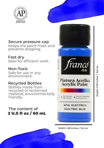 Acrylic Paint Water-Based, Quick-Drying Acrylics for Artists & Crafters, Non-Toxic, Multi-Surface Paint for Wood, Canvas, Paper, Ceramic, Stone, Fabric & DIY Projects Dark Brown 2 U.S fl oz in Kuwait