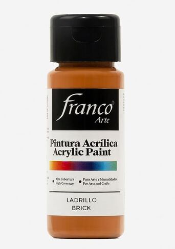 Acrylic Paint Water-Based, Quick-Drying Acrylics for Artists & Crafters, Non-Toxic, Multi-Surface Paint for Wood, Canvas, Paper, Ceramic, Stone, Fabric & DIY Projects Dark Brown 2 U.S fl oz in Kuwait