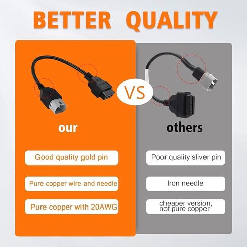 OBD 6Pin Motorrad Adapter Cable 6 Pin to 16Pin Motorbike obdii Motorcycle Diagnostic Cable connctor Compatible with Suzuki Motorcycle Moto in Saudi Arabia