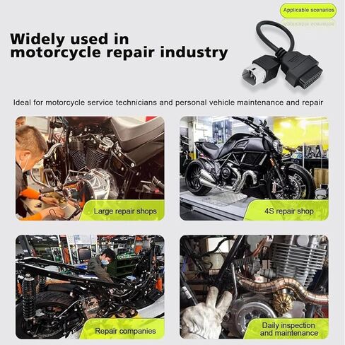 OBD 6Pin Motorrad Adapter Cable 6 Pin to 16Pin Motorbike obdii Motorcycle Diagnostic Cable connctor Compatible with Suzuki Motorcycle Moto in Saudi Arabia