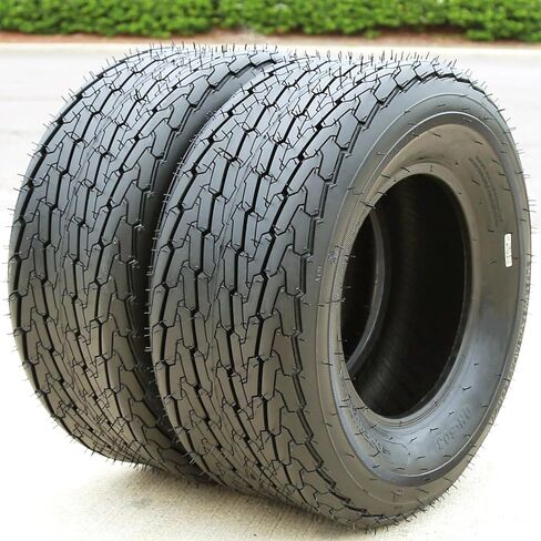 إطار مقطورة القارب الفاخر Forerunner QH503 - 16.5X6.50-8ST 16.5X6.50X8 نطاق التحميل C LRC 6 طبقات BSW جدار جانبي أسود، مجموعة من 2 in Kuwait