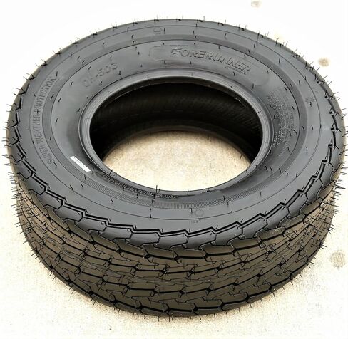 إطار مقطورة القارب الفاخر Forerunner QH503 - 16.5X6.50-8ST 16.5X6.50X8 نطاق التحميل C LRC 6 طبقات BSW جدار جانبي أسود، مجموعة من 2 in Kuwait
