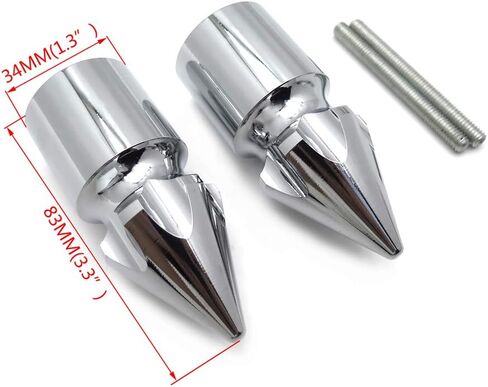 XKMT-Ultimate Chromed Spike Bar Ends Compatible With 1999-2014 Hayabusa Gsxr 1300 R [B00YWCH70I] in Kuwait