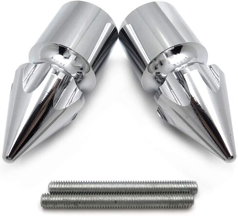 XKMT-Ultimate Chromed Spike Bar Ends Compatible With 1999-2014 Hayabusa Gsxr 1300 R [B00YWCH70I] in Kuwait