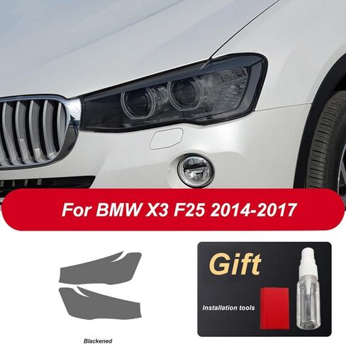 Car Front Light Film for BMW X3 F25 G01 M 2014-2024 2 Pcs Car Headlight Tint Black Protective Film Vinyl Protection Transparent TPU Sticker in Kuwait