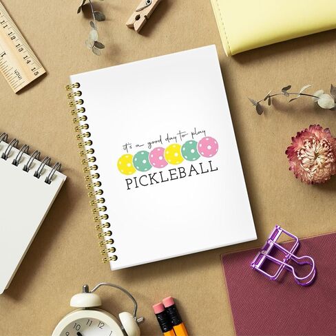 Pickleball Gifts Notebook Journal 5.5x8.3, Pickleball Gifts for Women, Gift for Pickle Ball Lovers Players, Trendy Pickle Ball Hardcover Spiral Notebooks for Note Taking in Kuwait