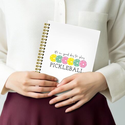Pickleball Gifts Notebook Journal 5.5x8.3, Pickleball Gifts for Women, Gift for Pickle Ball Lovers Players, Trendy Pickle Ball Hardcover Spiral Notebooks for Note Taking in Kuwait