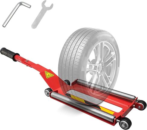 Trac Tire Jack, Heavy Duty Portable Tire Lifting Tool with Roller Plate & Removable Handle, 100LBS Capacity Car Tire Jack Tool for Easy Tire Removal and Installation, Fits Cars, SUVs, Trucks in Saudi Arabia