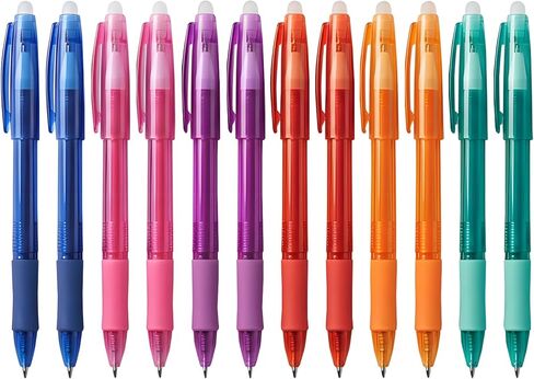 Volcanics Erasable Gel Pens, 0.7mm Fine Point Gel Erasable Ink Pens - Compatible with Rocketbook, 12 Pack, Smooth Writing Pens Pencil-Like Precision for for Office, Journaling, Note Taking & Planning in Saudi Arabia