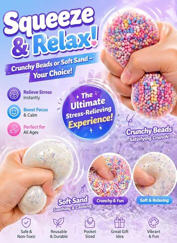 DIY Stress Ball Making Kit Squishy Casing Skin Empty Maker Vacuum Glue Seal Outside Bead Clay Filled Stressball Set Silicone Bouncy Fillable Sand Squishymaking Supplies Handmade in Kuwait