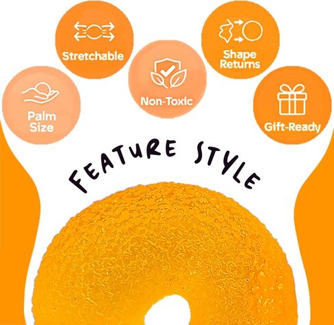 Donut Stress Ball - Cool Sensory Squishy Nice Squeeze Fidget Cute Squish Toy - 2.75" Donut in Kuwait