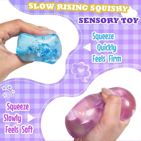 4 Pack Squishy Toys Soft Ice Cube Diamond Stress Sugar Balls Slow Rising Sensory Fidget Toys for Anxiety Relief Birthday Gifts Party Favors in Saudi Arabia