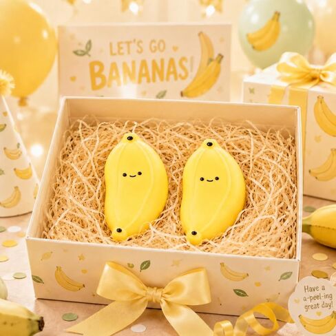 Vodolo Taba Squishy Banana,2 PCS Ultra-Soft Stress Relief Squishy Fidget Toys Adults,Small Cute Sensory Squeeze Toys,Fun Kids Enjoy Decompression Toy,Soft and Relaxing Squeezing Toy in Kuwait