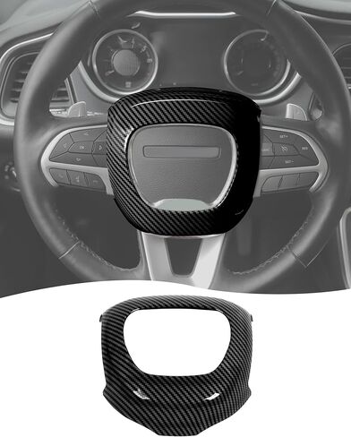 for Dodge Challenger/Charger/Durango 2015-2025 Central Control Steering Button Panel Frame Trim Interior Decoration Accessories Carbon Fiber in Kuwait