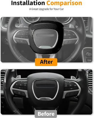 for Dodge Challenger/Charger/Durango 2015-2025 Central Control Steering Button Panel Frame Trim Interior Decoration Accessories Carbon Fiber in Kuwait