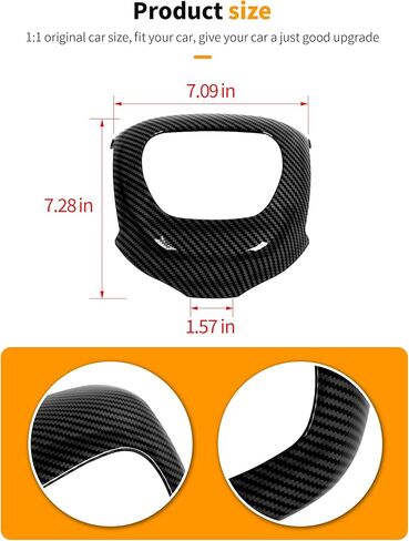 for Dodge Challenger/Charger/Durango 2015-2025 Central Control Steering Button Panel Frame Trim Interior Decoration Accessories Carbon Fiber in Kuwait
