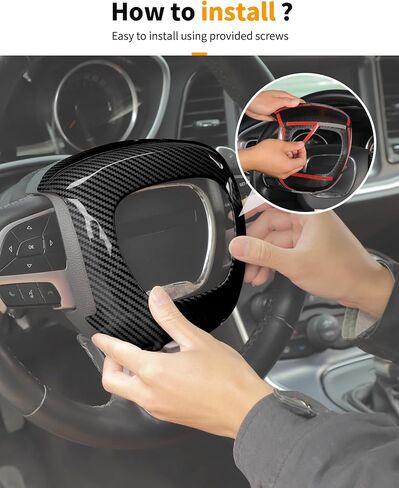 for Dodge Challenger/Charger/Durango 2015-2025 Central Control Steering Button Panel Frame Trim Interior Decoration Accessories Carbon Fiber in Kuwait