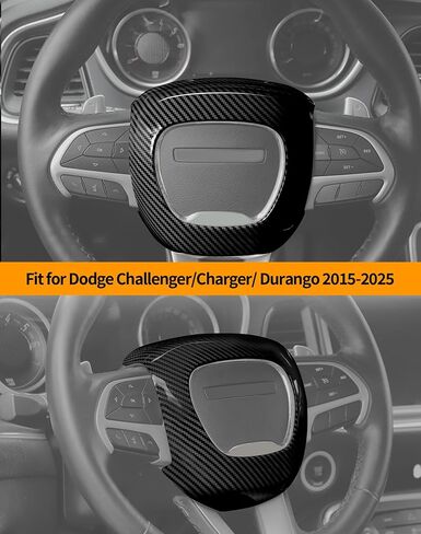 for Dodge Challenger/Charger/Durango 2015-2025 Central Control Steering Button Panel Frame Trim Interior Decoration Accessories Carbon Fiber in Kuwait