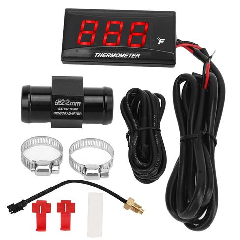 Ejoyous Motorcycle Water Temperature Gauges, Water Temperature Meter DC12V Ultra Thin LCD Display Digital Water Temp Meter for Modification, 32-248 (Blue) in Kuwait
