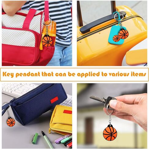 Basketball Party Favors - Includes 12PCS Drawstring Bags, Keychains, Slap Bracelets, Mini Basketball, Rubber Bracelets, Stickers for Basketball Birthday Party Decorations Supplies in Saudi Arabia